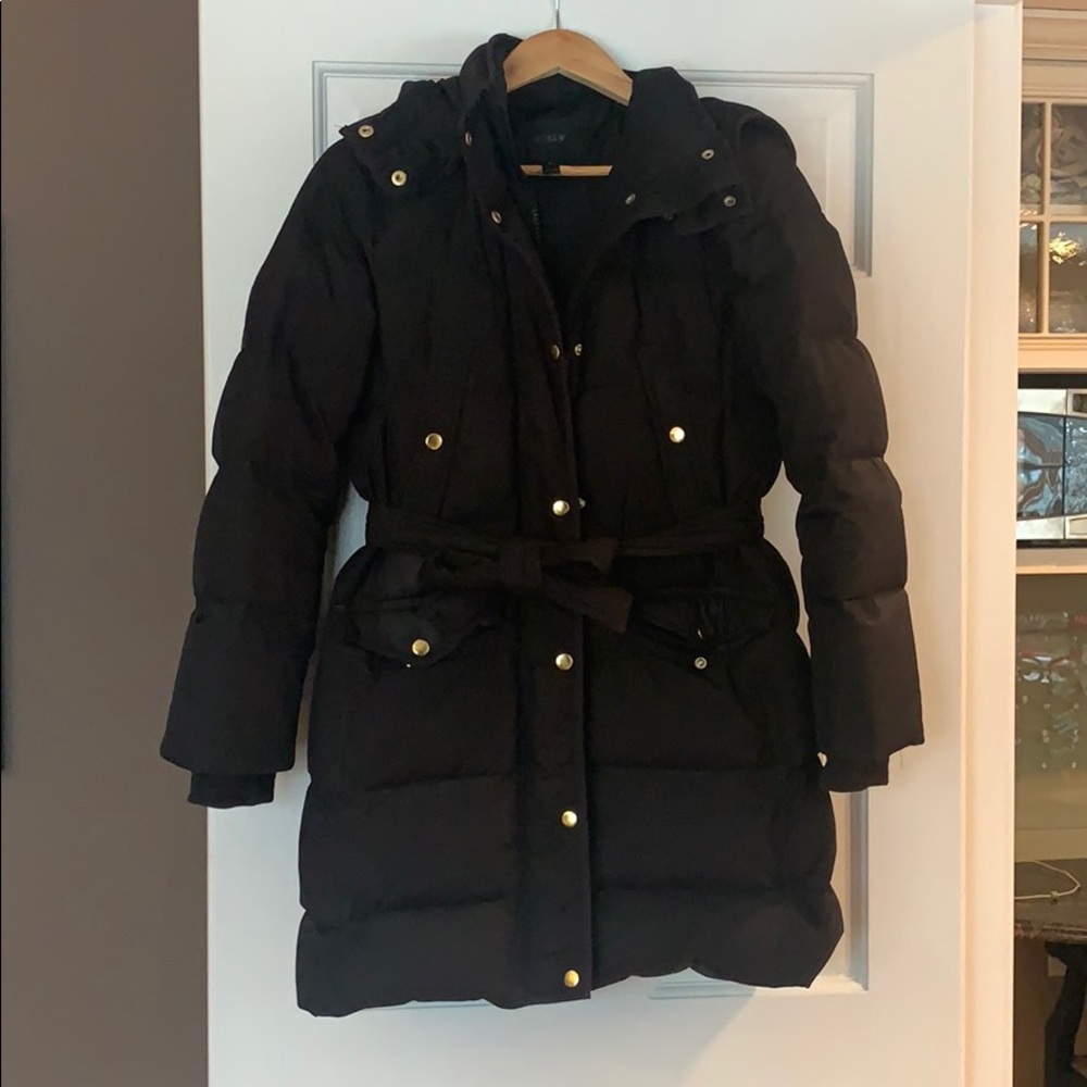 J.Crew Women’s Belted Puffer Coat - Petite Medium